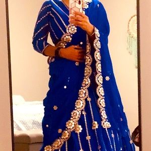 Beautiful lehnga in royal blue color in size 40
